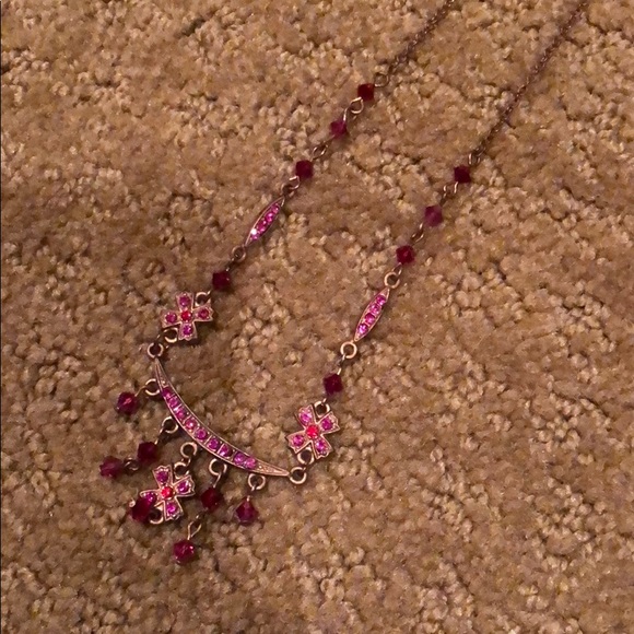 Pink/red and Bronze jeweled set - Picture 2 of 5